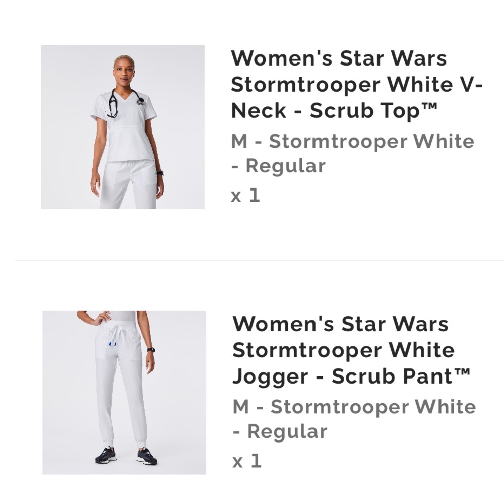 NWT Star Wars Stormtrooper White Joggers for Women